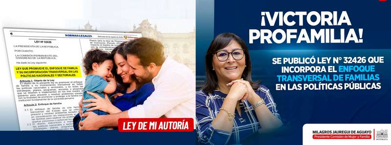 Las familias estarán por Ley en el centro de las políticas públicas en Perú Las familias estarán por Ley en el centro de las políticas públicas en Perú